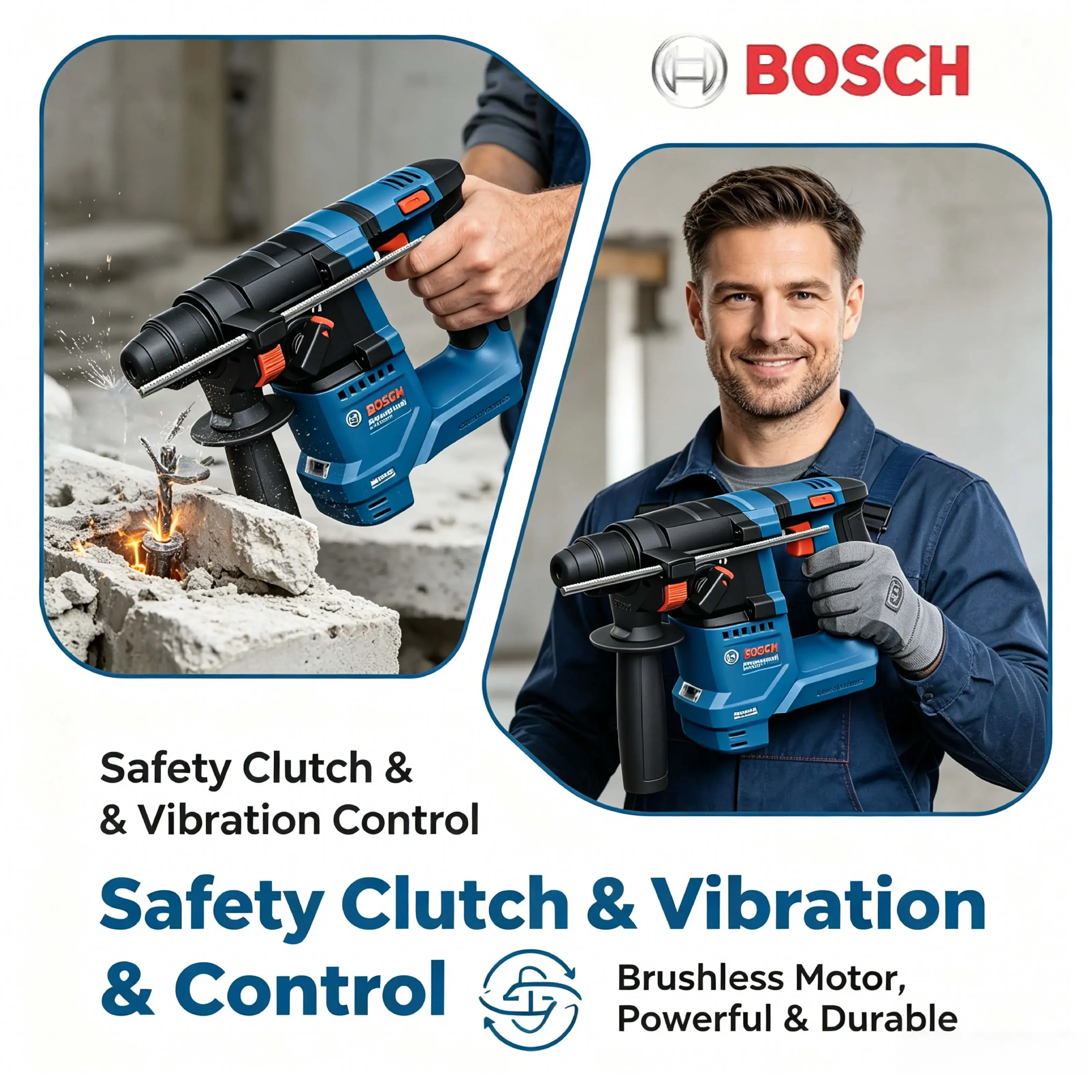 Bosch GBH 18V-18 18V Brushless - Power Tools Professional ulasan dan harga